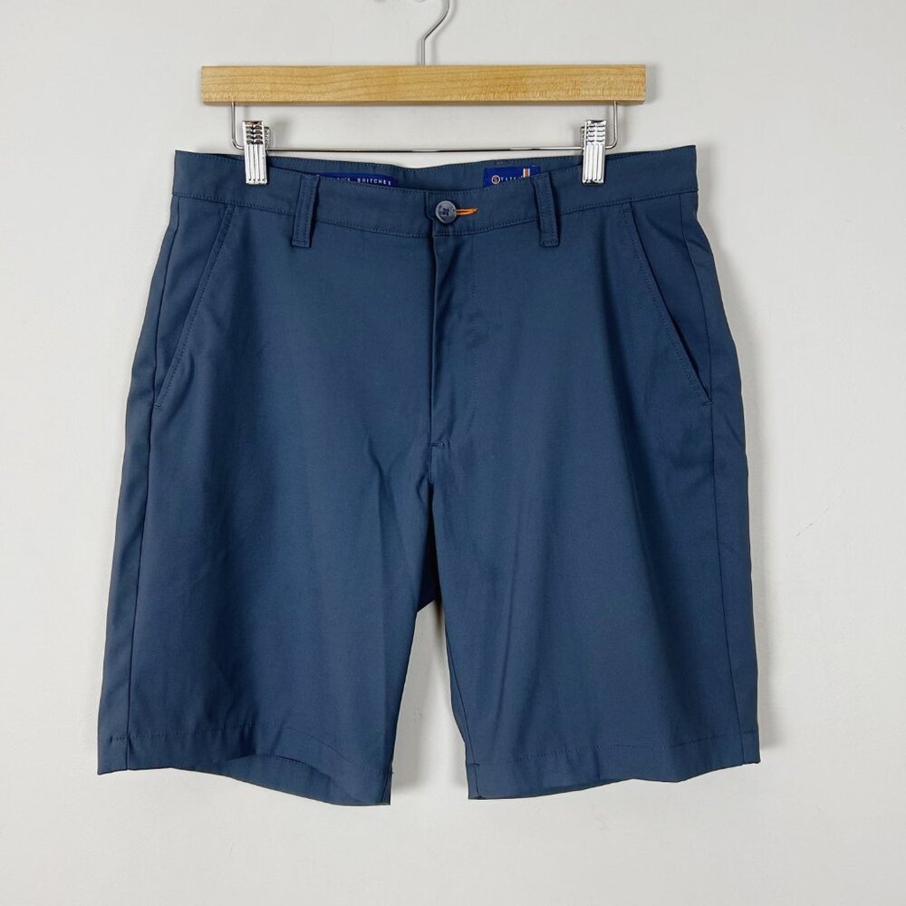 STITCH Blue Gray Performance Shorts Lightweight Golf Travel Size 32 Men's